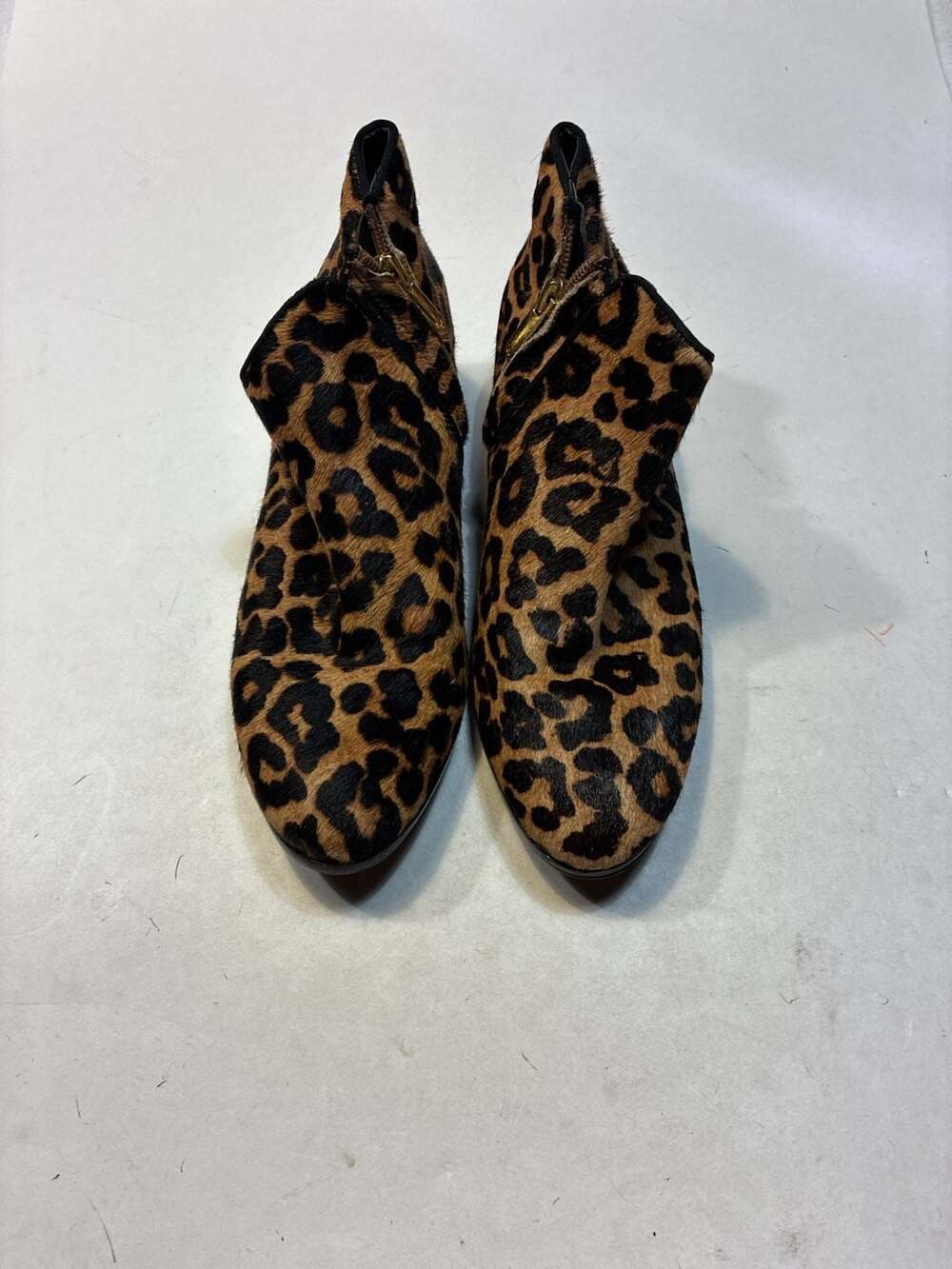 Sam Edelman Leopard Print Calf Hair Ankle Booties Size 7